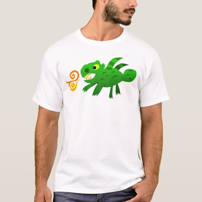 Green Solid Dragon (Adult) T-Shirt (Front)