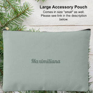 Green - Solid Large Accessory Pouch