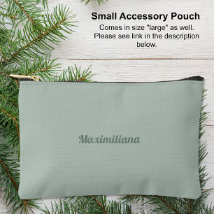 Green - Solid Small Accessory Pouch