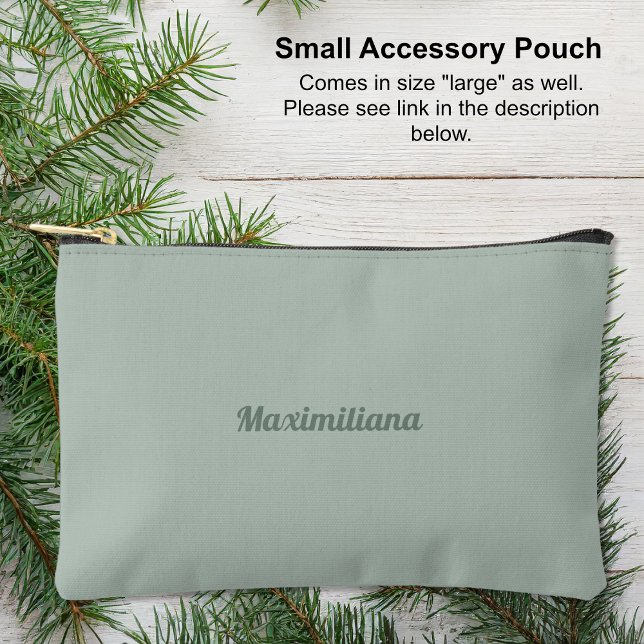 Green - Solid Small Accessory Pouch (Small Accessory Pouch - Green - Solid by Leapfroglisics Shop)