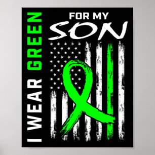 Green Son Cerebral Palsy Kidney Disease Awareness Poster
