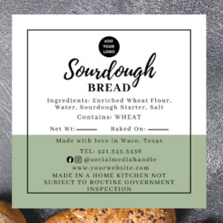 Green Sourdough Ingredient Cottage Law Sticker