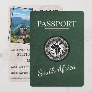 Green South Africa Passport Save The Date