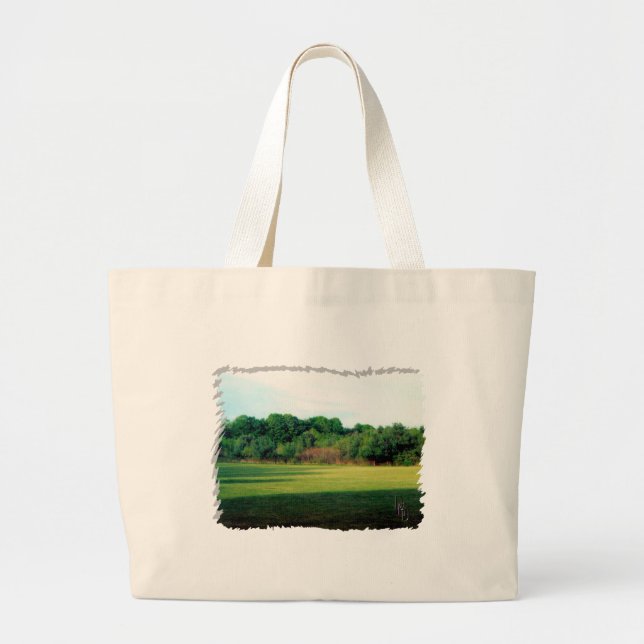 green Space Large Tote Bag (Front)