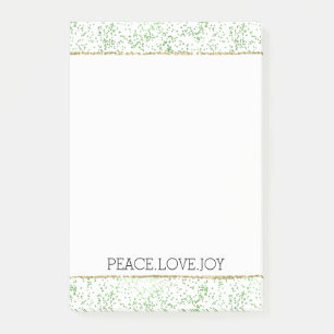 Green Sparkle Dots Gold Glitz     Post-it Notes