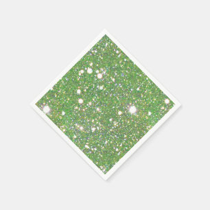 Green Sparkle Standard Cocktail Napkin