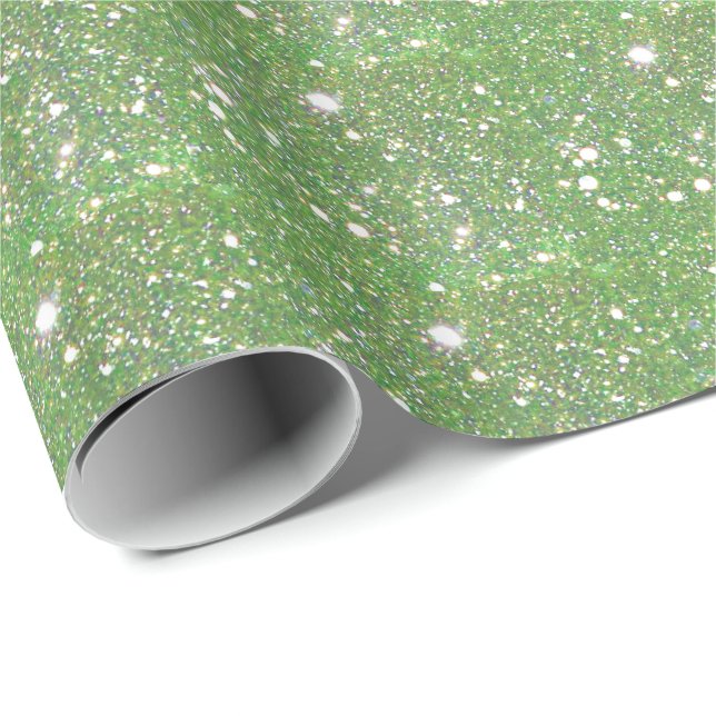Green Sparkle Wrapping Paper (Roll Corner)