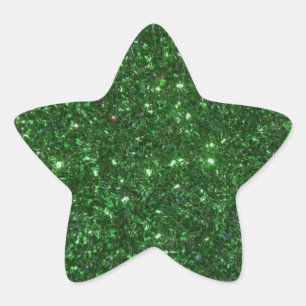 Green Sparkles Star Sticker