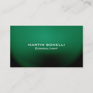 Green Special Unique Plain Clean Business Card