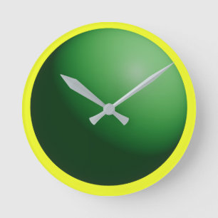 Green Sphere Round Clock