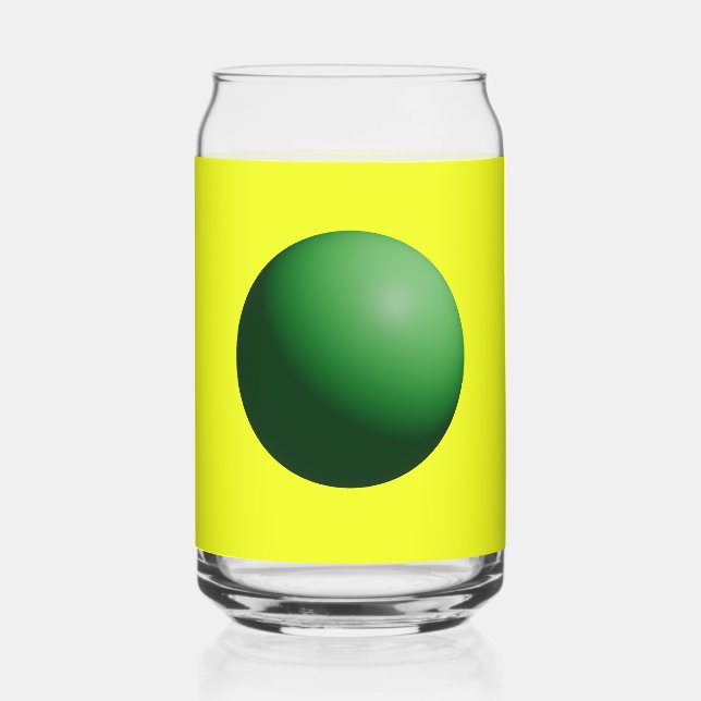 Green Spheres Can Glass (Front)