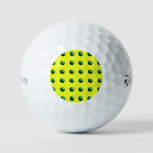 Green Spheres on Yellow Golf Balls