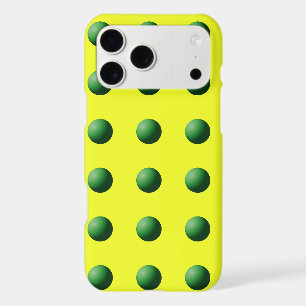 Green Spheres on Yellow iPhone / iPad case