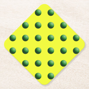 Green Spheres Paper Coaster