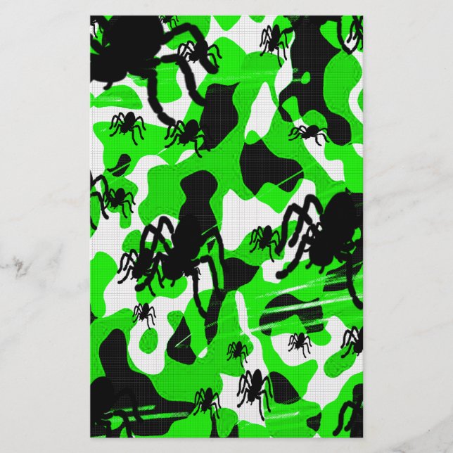 Green Spider Camo Stationery (Front)