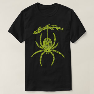 Green Spider Hanging From Branch T-Shirt