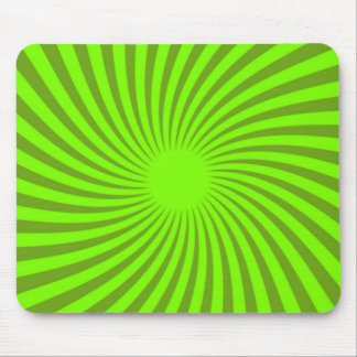 Green Spiral Mouse Pad