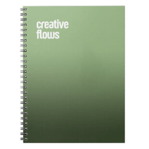 Green Spiral Notebook – "Creative Flows" Journal
