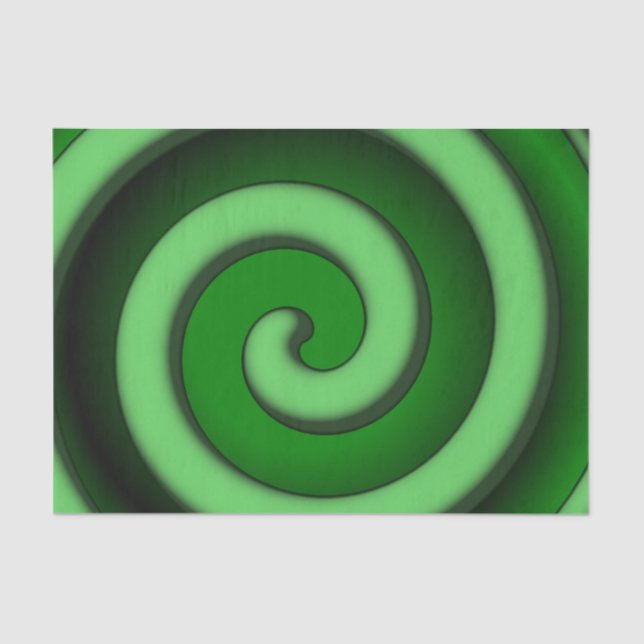 Green Spiral Zone Tissue Paper (Front)