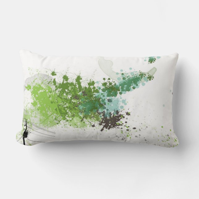 Green Splash Pillow (Front)