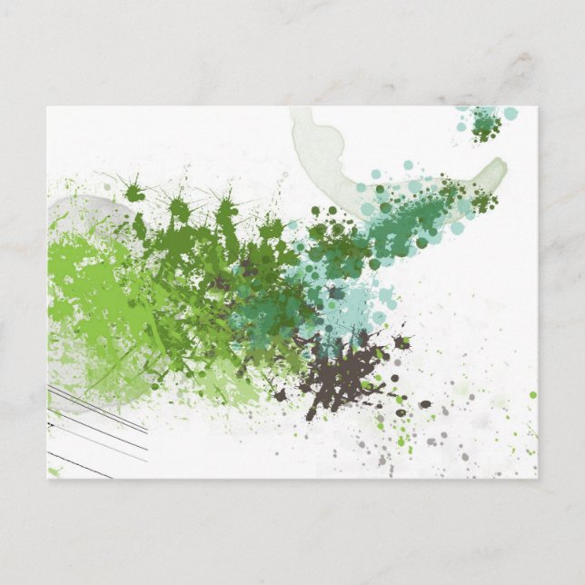 Green Splatter Postcard (Front)