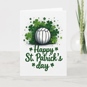 Green Splatter Volleyball Card
