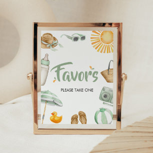 Green Splish Splash Baby Shower Favours Poster