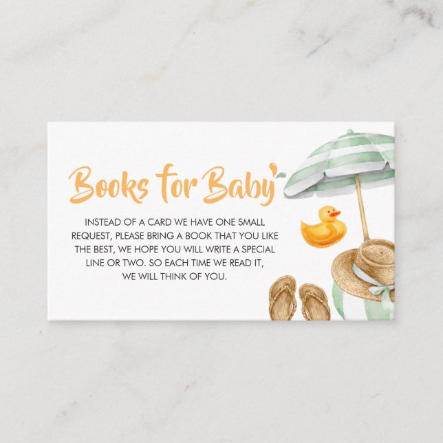 Green Splish Splash Books for Baby Enclosure Card (Front)