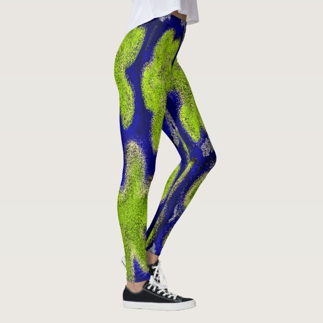 Green Splotches  Leggings (Right)