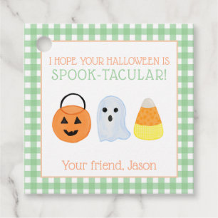 Green Spook-tacular Halloween Spooky Trick Treat Favour Tags