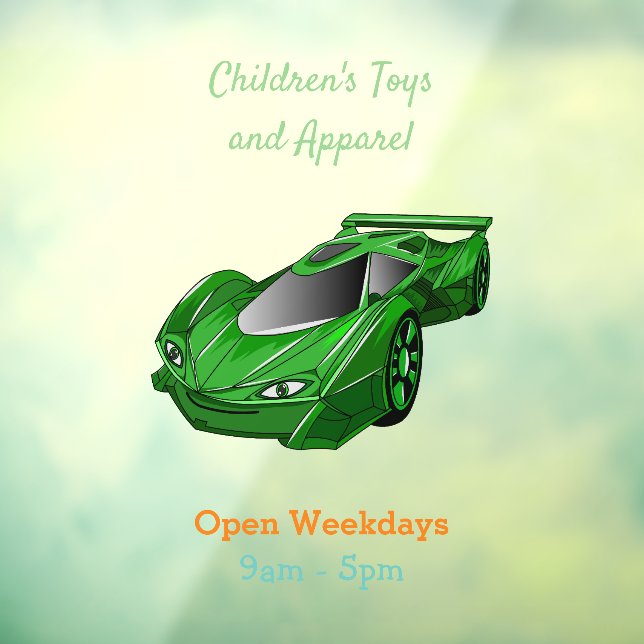 Green sports car with airfoil illustration (Sheet 3)