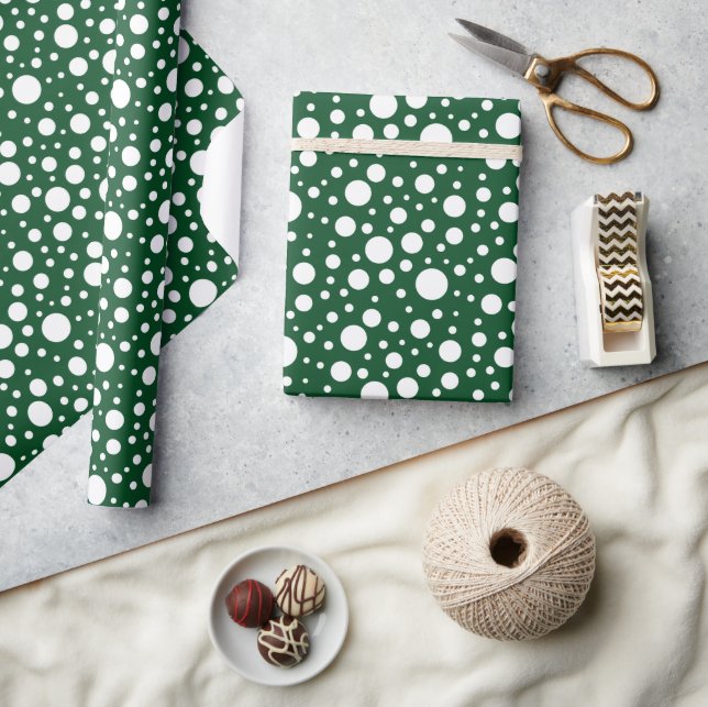 Green Spots Wrapping Paper (Crafts)