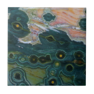 Green Spotted Ocean Jasper Ceramic Tile