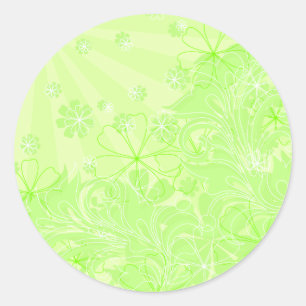 green spring classic round sticker