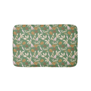 Green Spring Pattern Bath Mat
