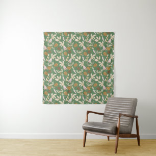 Green Spring Pattern Tapestry