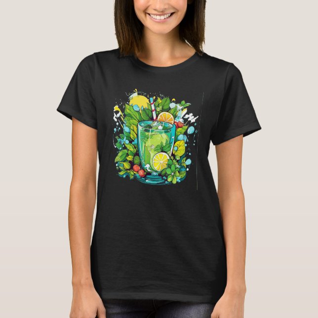 Green Springtime soft drink for spring Feelings T-Shirt (Front)