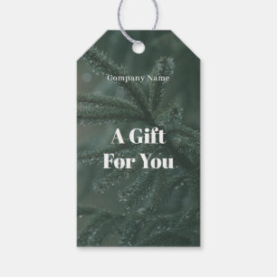 Green spruce tree gift tags