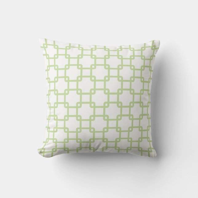 Green Square Link Throw Pillows (Front)