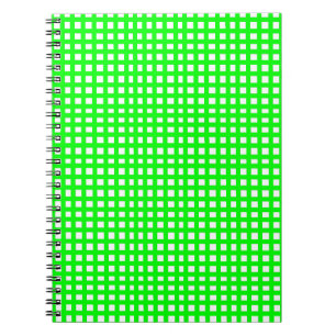 Green square mesh grid  notebook