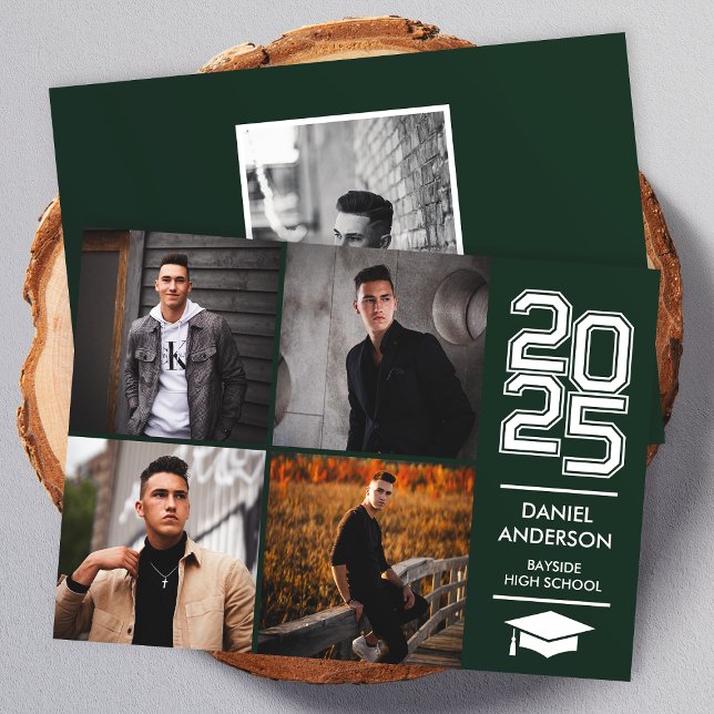 Green Square Photo Mod Varsity Grad Announcement (Creator Uploaded)