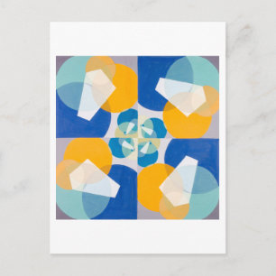 Green Squares by Joseph Schillinger Postcard