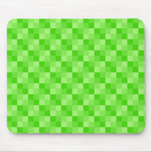 Green Squares Mouse Pad
