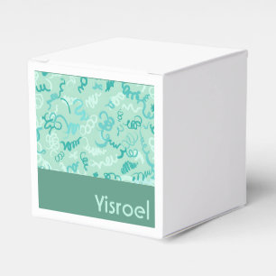 Green Squiggles upsherin favour box