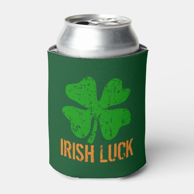 Green St Patricks Day can cooler | Personalizable (Can Front)
