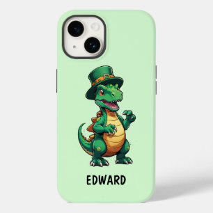 Green St Patrick's day dinosaur Case-Mate iPhone 14 Case