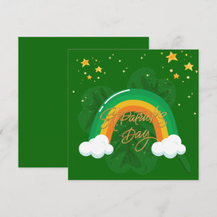 Green St. Patrick's Day Holiday Card