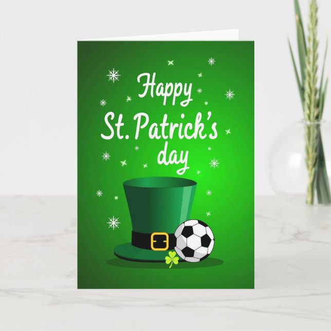 Green St Patricks Pattern Card (Front)