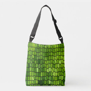 Green Stain Glass Look Crossbody Bag