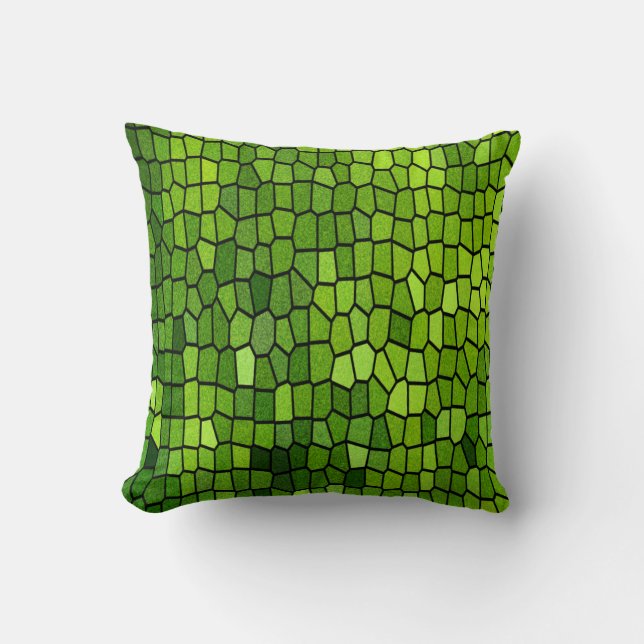Green Stain Glass Look Cushion (Front)